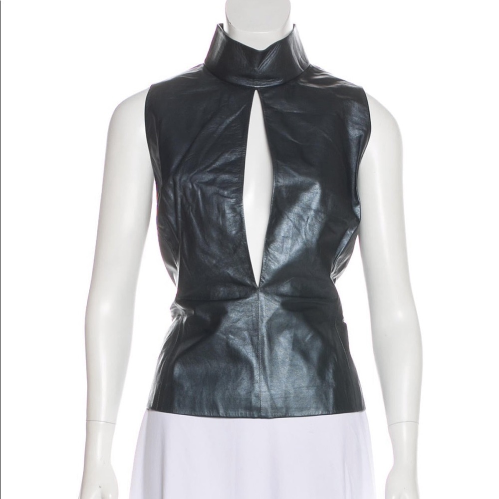 Yves saint laurent vintage leather top